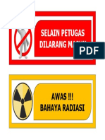 Dilarang Masuk, Radiasi