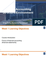 Financial Accounting Structure/Environment: Greg Davis, Accountancy Lecturer