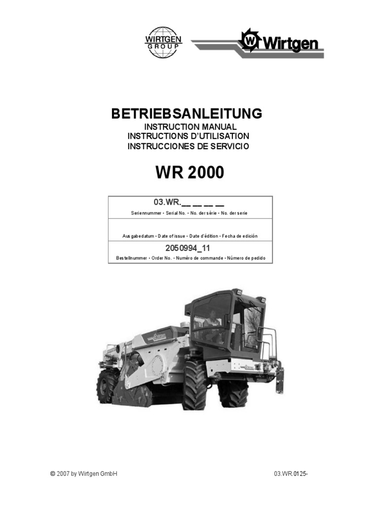 Manual Recicladora WR 2000
