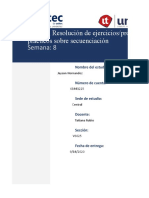 Tarea 8.1 Resolución de Ejerciciosproblemas Prácticos Sobre Secuenciación