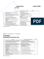 Oral Placement Test Detailed