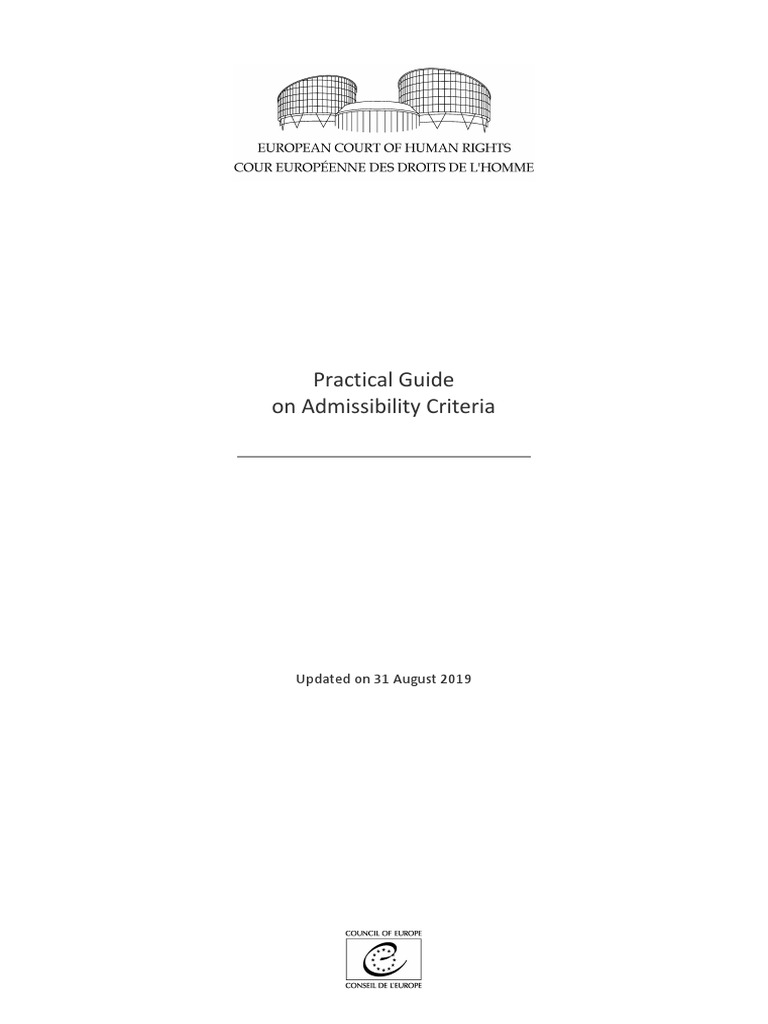 Echr Admissibility Guide | PDF | European Convention On Human Rights ...