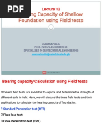 Lecture 12 Bearing Capacity Using Field Tests