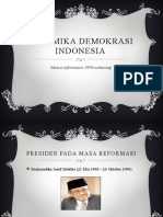 Dinamika Demokrasi Indonesia ERA REFORMASI