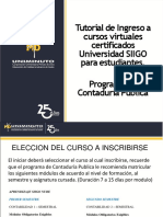 Tutorial de Ingreso A Cursos Virtuales Certificados Universidad SIIGO para Estudiantes.