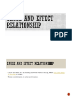 Cause and Effect Relationship