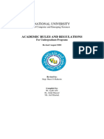 Academic Rules and Regulations: National University