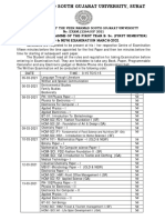 Re Revised Programme of The First Year B. Sc. (First Semester) (Old & New) Examination March-2021