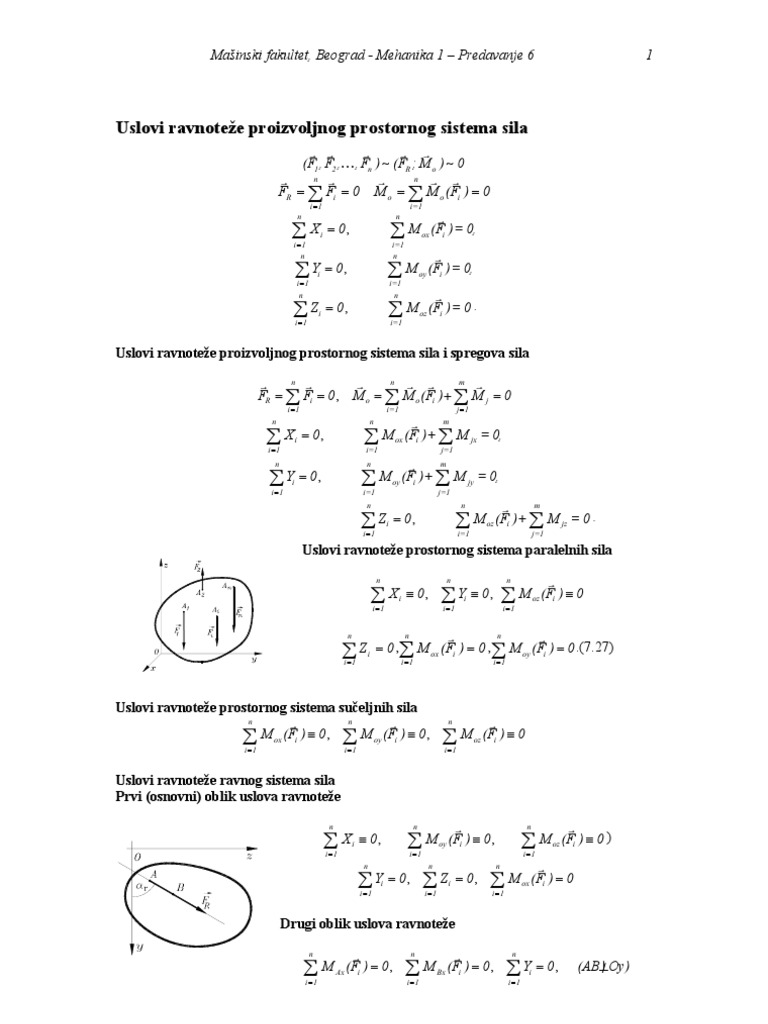 Mehanika 1-Predavanje6 | PDF
