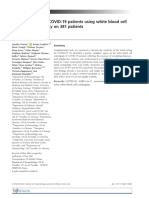 Jennifer 2020 Rapid Screening of COVID-19 Patients Using White Blood Cell Scattergrams, A Study On 381 Patients