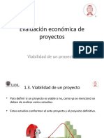 Evaluación Económica de Proyectos - 1.3 Viabilidad de Un Proyecto