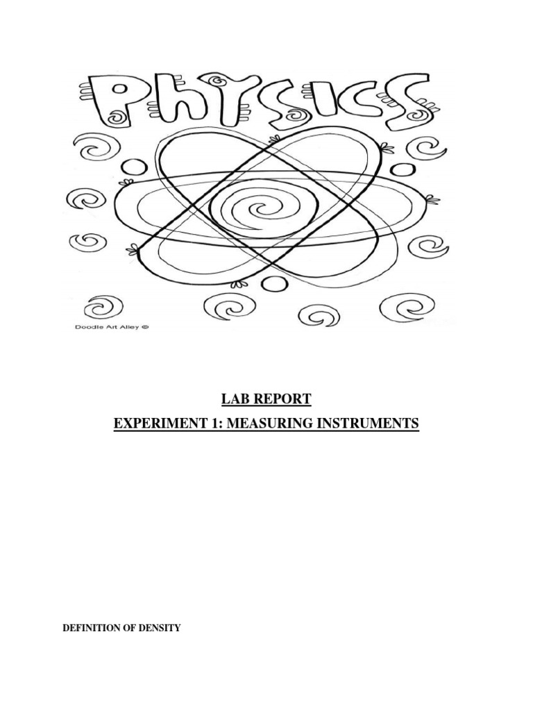 Lab Report: Density Measurement | PDF | Density | Quantity