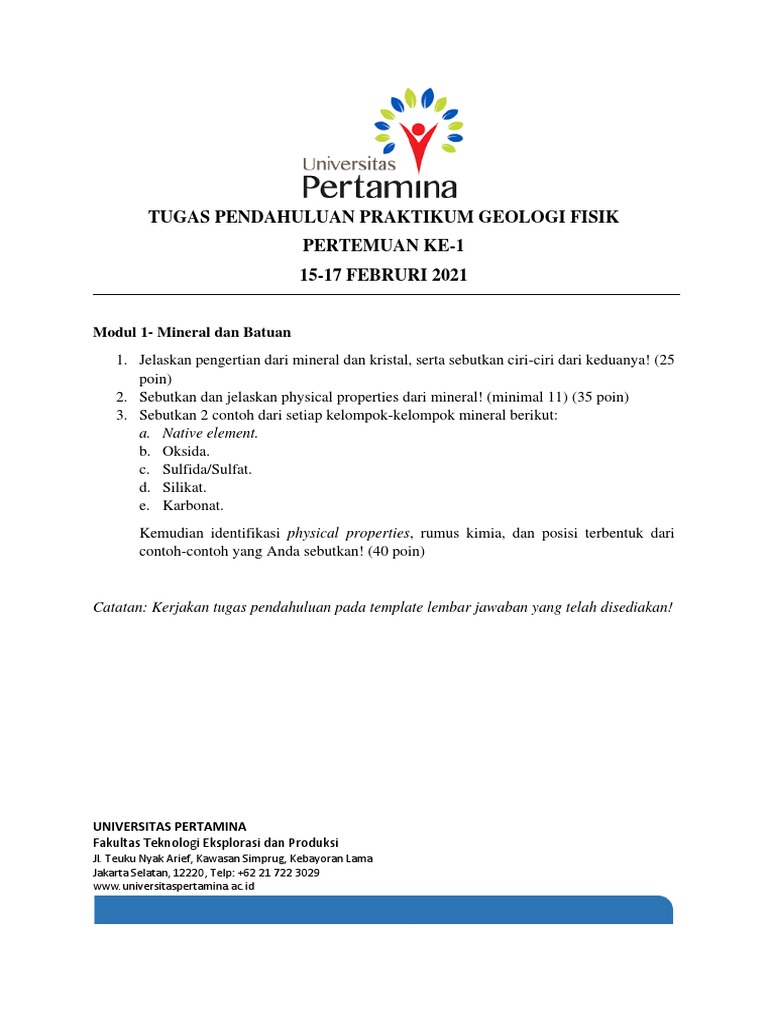 Tugas Pendahuluan Modul 1 | PDF