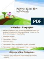 Income Taxes For Individuals