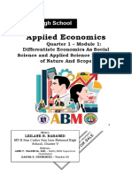 ABM - Applied Economics - Module 1 - Economics-As-Social-Science-and-Applied-Science-In-Terms-of-Nature-and-Scope