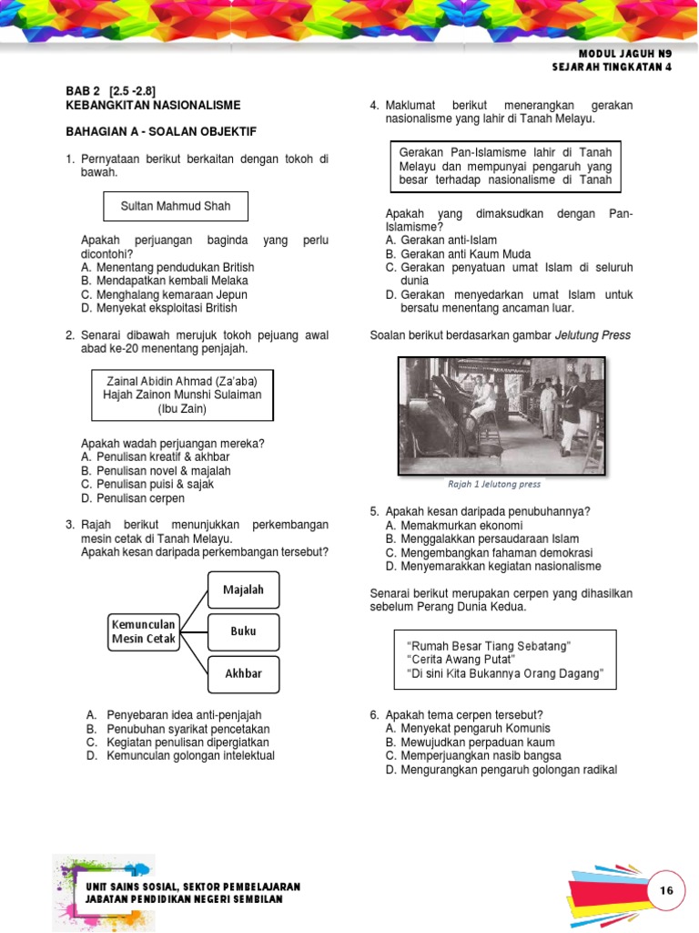 Modul Jaguh Sejarah Tingkatan 5 Jawapan