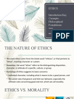 Ethics: Introduction Key Concepts-Philosophical Foundations