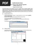 Amplifier Simulation Tutorial Design Kit: Cadence 0.18μm CMOS PDK (gpdk180) (Cadence Version 6.1.5)