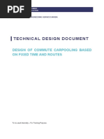 Technical Design Document: Design of Commute Carpooling Based On Fixed Time and Routes