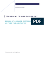 Technical Design Document: Design of Commute Carpooling Based On Fixed Time and Routes