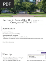 Lecture 4: Formal Big-O, Omega and Theta: CSE 373: Data Structures and Algorithms