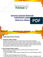 Bahasa Bagian Penutup Karangan Ilmiah (Reference Matter)