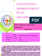 Continuous Improvement Plan: #3D: Dropout, Decrease, Diminish