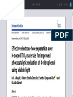 Effective electron–hole separation over N‐doped TiO2 materials for improved photocatalytic reduction of 4‐nitrophenol using visible light