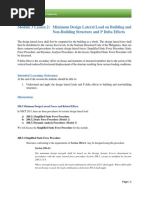 Module 3 Lesson 2: Minimum Design Lateral Load On Building and Non-Building Structure and P Delta Effects