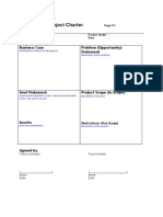 Project Charter: Business Case Problem (Opportunity) Statement