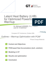 Latent Heat Battery (LHB) For Optimized Powertrain Warmup: Dr. Michael LISSNER, Dr. J TISSOT and Dr. K Azzouz