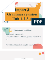 Impact 3 Grammar and Vocabulary Revision Units 1-4