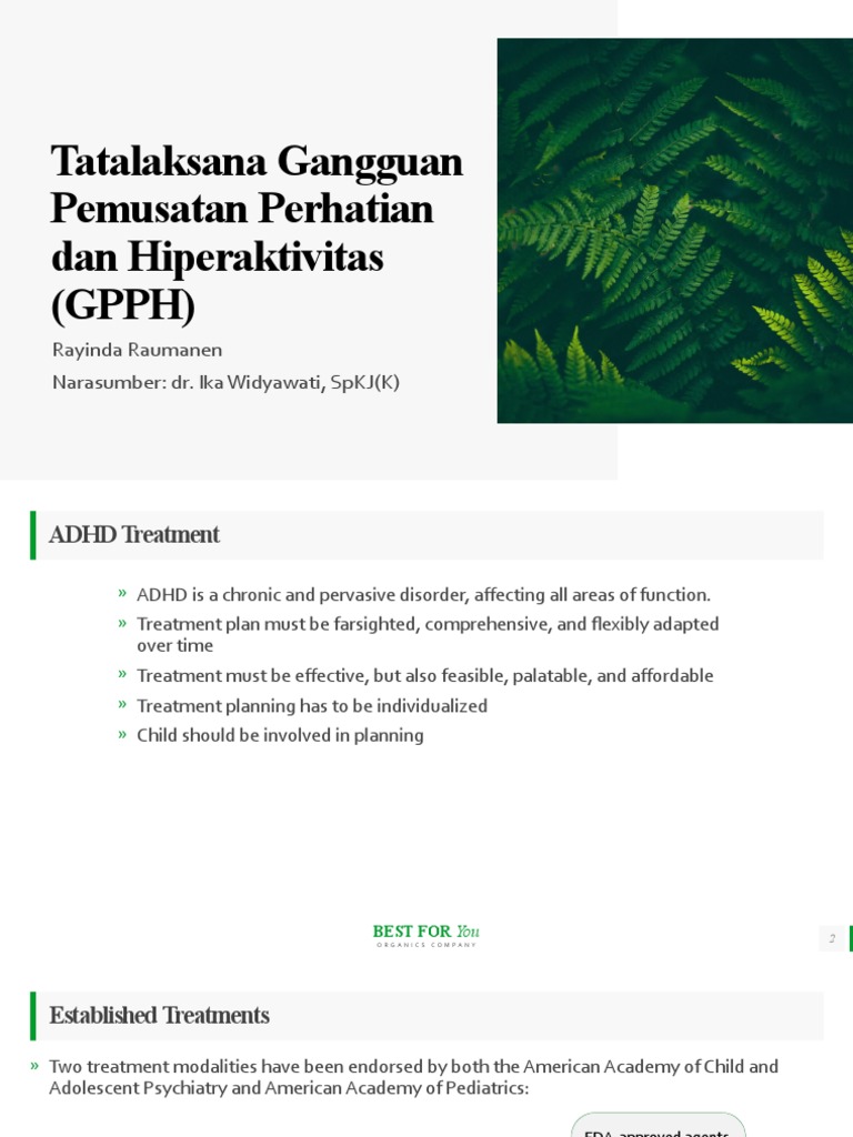 Tatalaksana GPPH pada Anak | PDF | Gangguan Kurang Perhatian dan ...