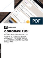 Coronavirus: Cómo La Desinformación Durante La Pandemia Ha Atacado y Estigmatizado A Las Personas Migrantes en España