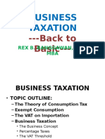 Business Taxation: - Back To Basic