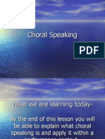 Choral Speaking