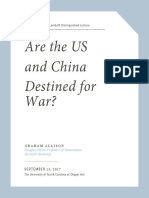 Are The US and China Destined For War?: The Thomas Willis Lambeth Distinguished Lecture
