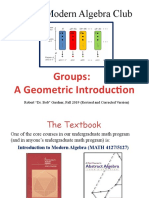 ETSU Modern Algebra Club: Groups: A Geometric Introduction