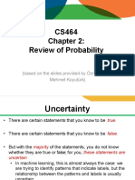 CS464 Review of Probability: (Based On The Slides Provided by Öznur Taştan and Mehmet Koyutürk)