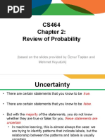 CS464 Review of Probability: (Based On The Slides Provided by Öznur Taştan and Mehmet Koyutürk)