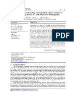 He Effect of AC (Alternating Current) and DC (Direct Current) On Bend Testing Results of Low Carbon Steel Welding Joints