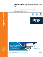 Double-Absorber Thin-Film Solar Cell With 34% Efficiency