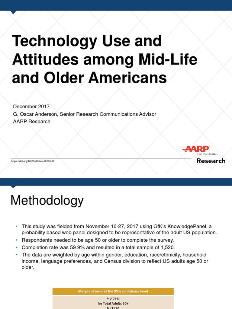 Technology Use and Attitudes Among Mid-Life and Older Americans | PDF