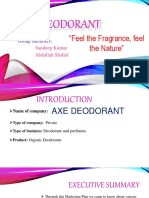 Axe Deodorant: "Feel The Fragrance, Feel The Nature"
