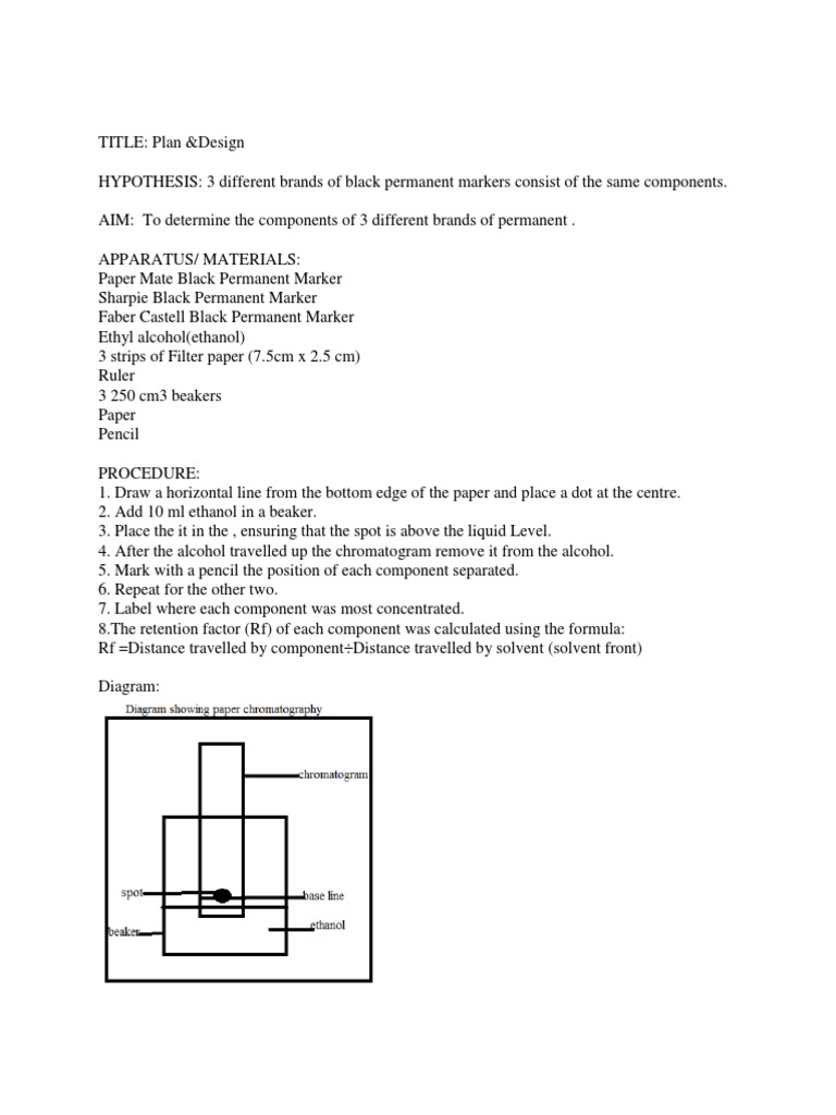 Plan Design Lab Sample PDF Ethanol Chromatography