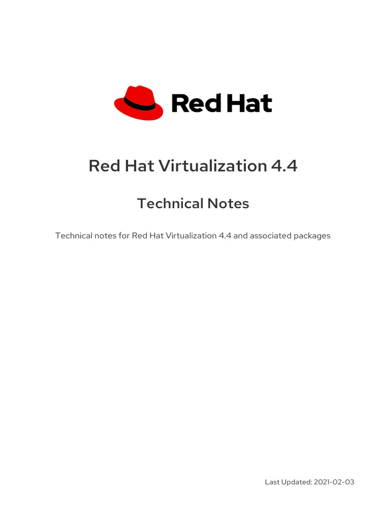 Red Hat Virtualization 4.4 Technical Notes en US | PDF | Virtual ...