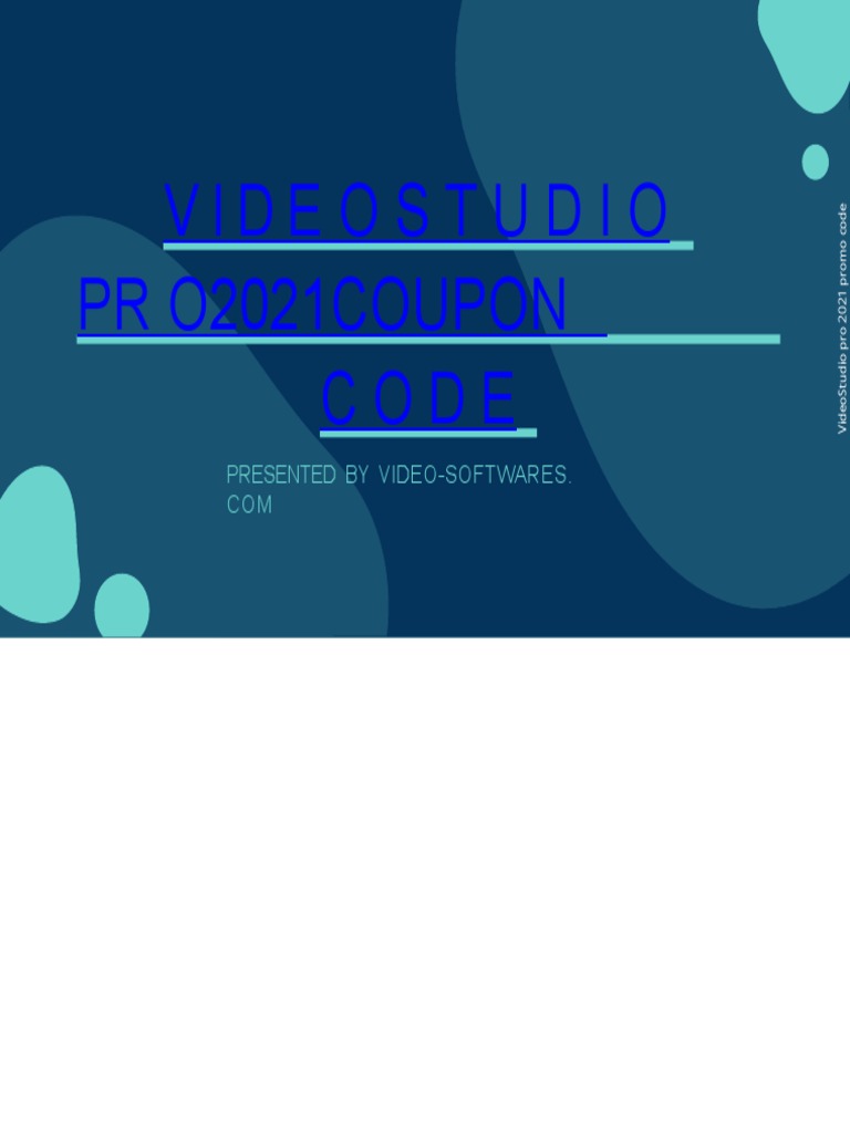 VideoStudio Pro 2021 Coupon Code PDF