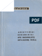 Faktai Kaltina - Archyviniai Dokumentai Apie Nacionalistų Antiliaudinę Veiklą.2 Dalis