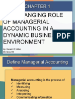 The Changing Role of Managerial Accounting in A Dynamic Business Environment