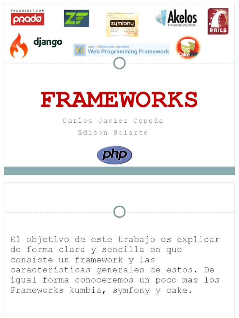 Características y Tipos de Frameworks | PDF | Marco de software ...